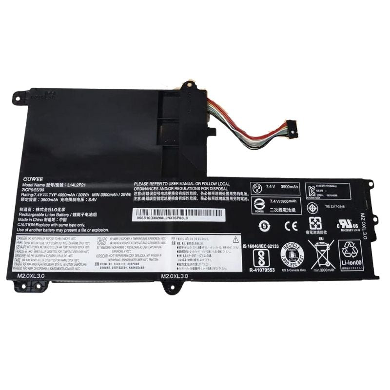 Lenovo L14M2P21 Laptop Battery for Yoga 500-14 Yoga 500-14ISK Edge 2-1580 Flex 3-1435 Flex 3-1470 PC