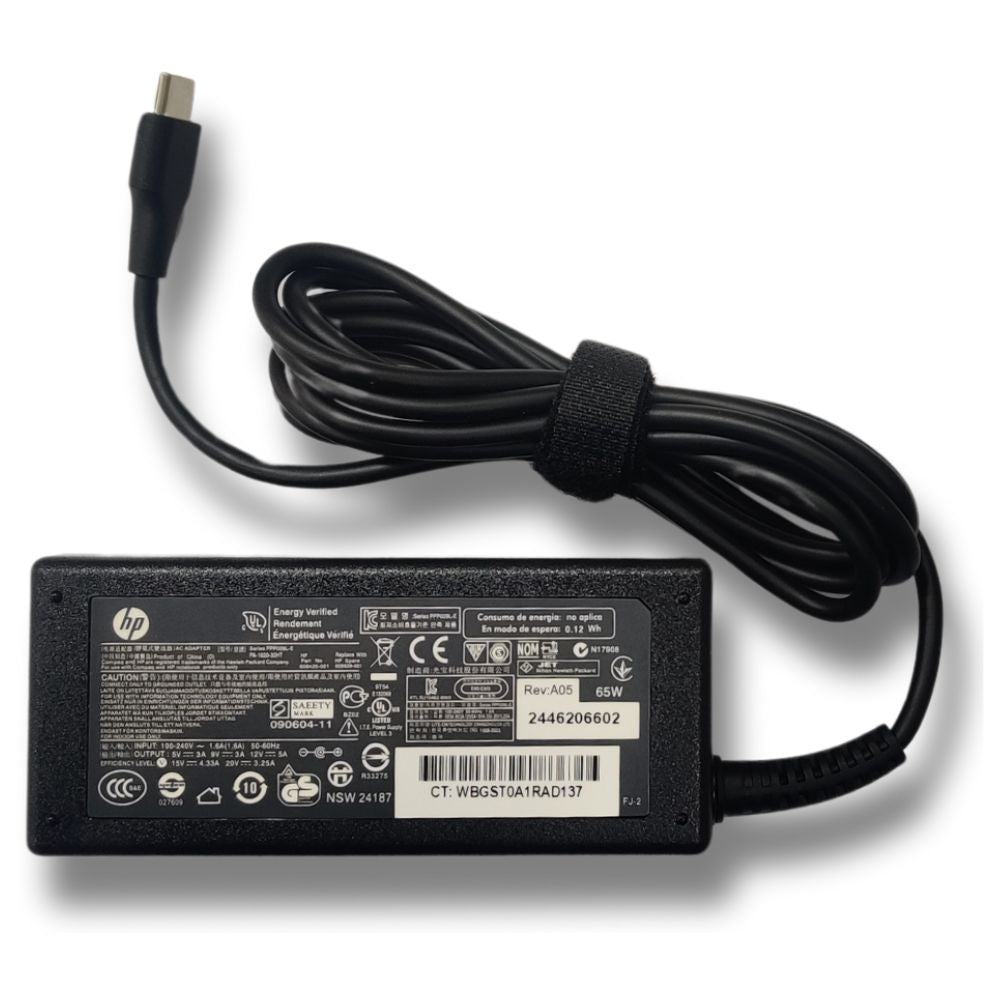 [ORIGINAL] Hp 65W Laptop Charger - 20V - 3.25A - Type-C Pin