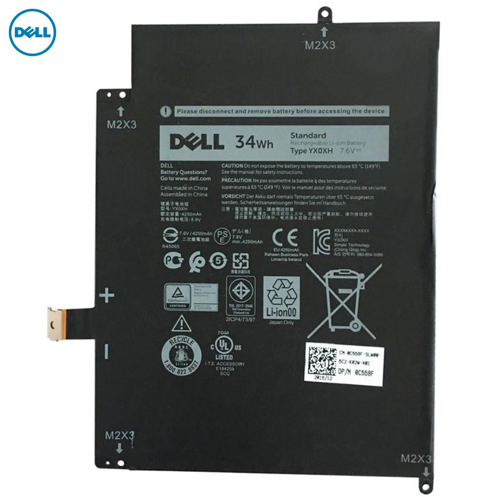[ORIGINAL] Dell YX0XH Laptop battery - YX0XH 7.6V 34Wh