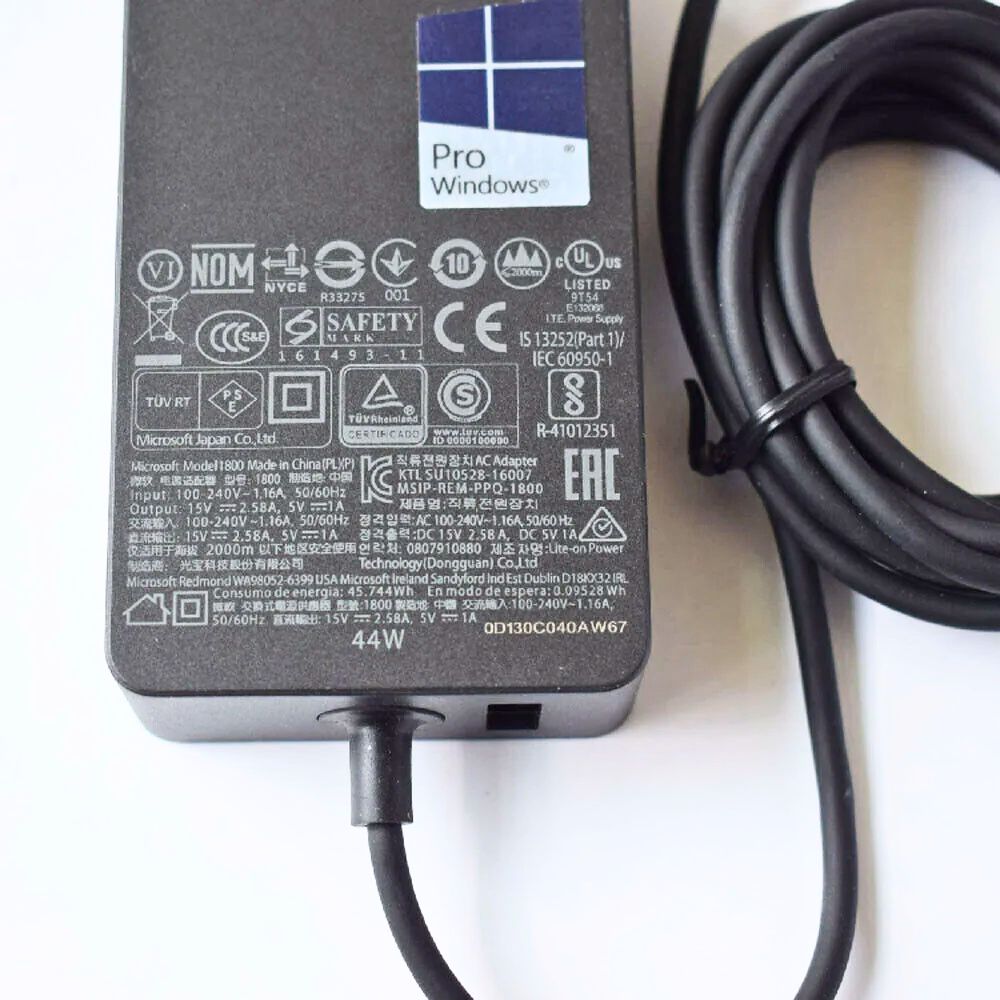 Microsoft Surface Pro 44w Laptop Charger