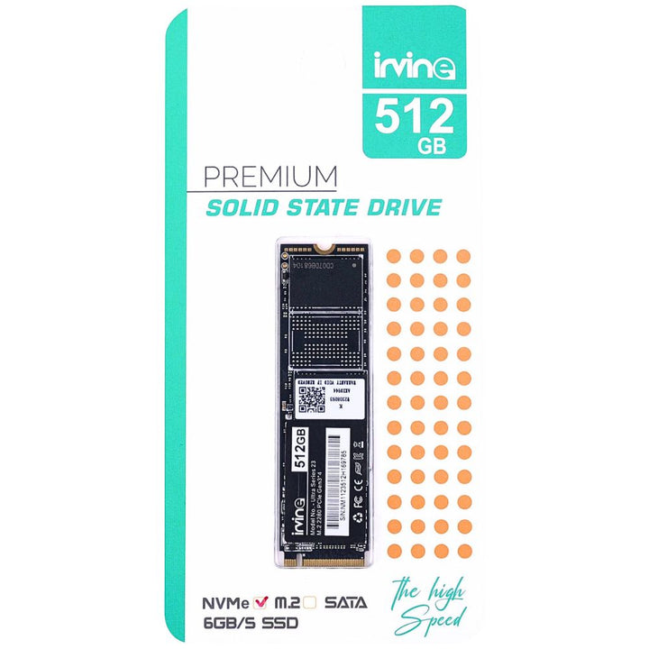 Irvine 512GB NVMe SSD M.2 2280 high speed internal storage