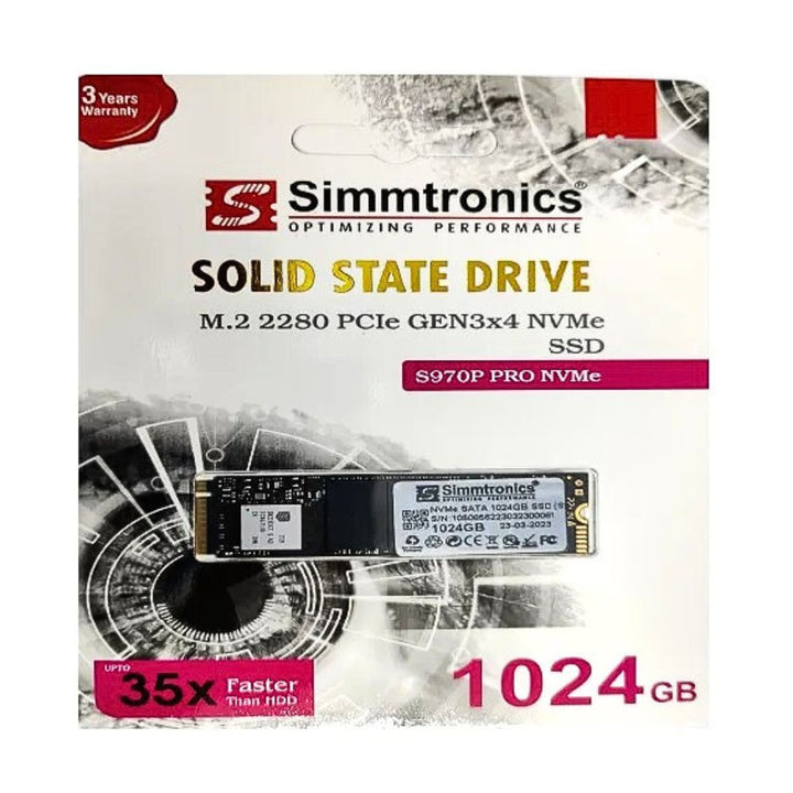 Simmtronics 1024GB NVMe SSD Internal Solid State Drive