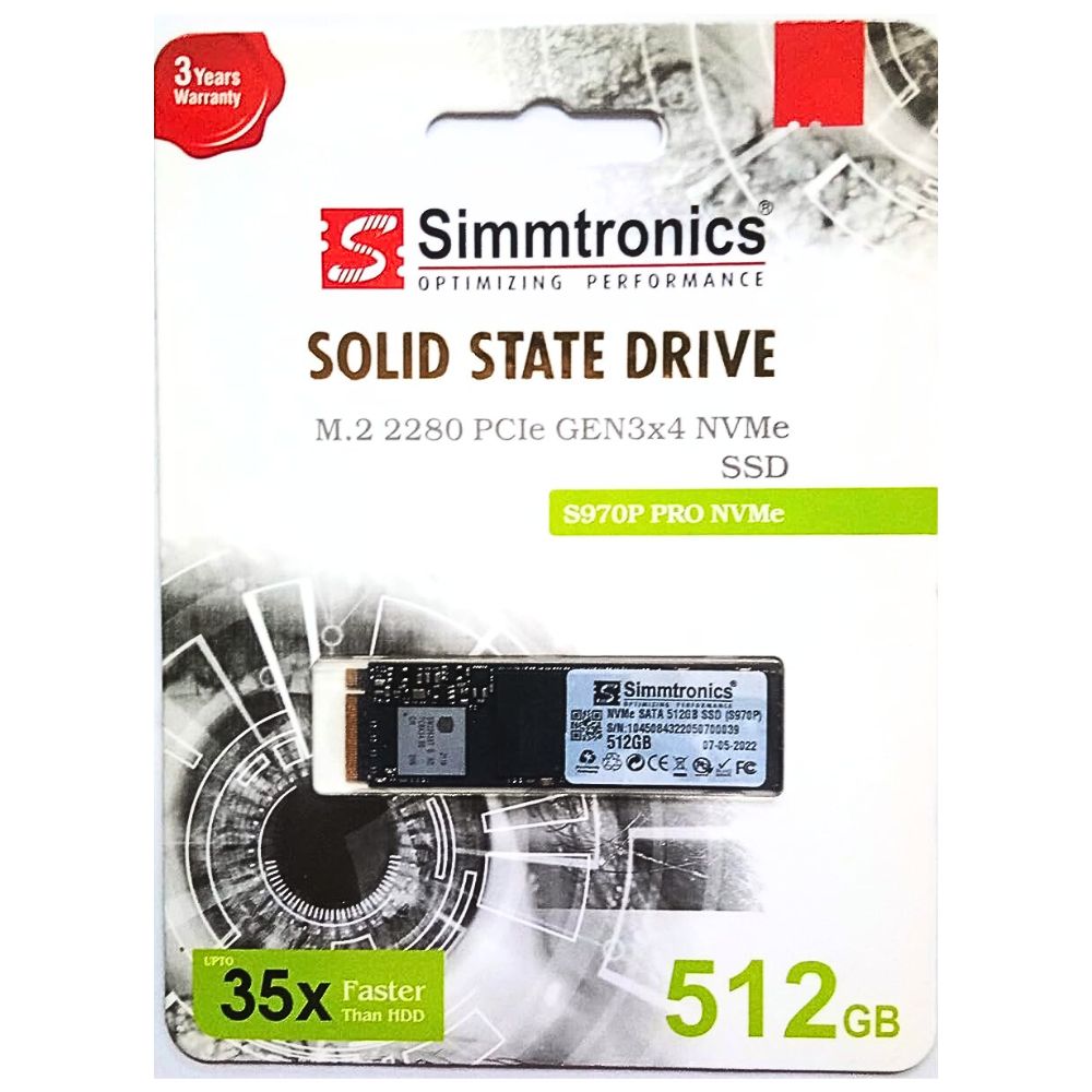 Simmtronics 512GB NVMe SSD Internal Solid State Drive