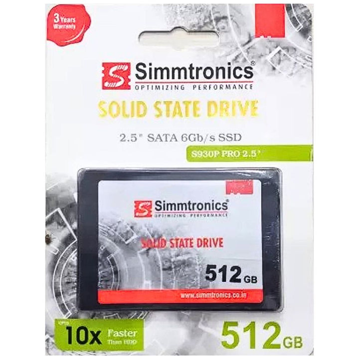 Simmtronics 512GB SATA SSD High Speed Storage Drive