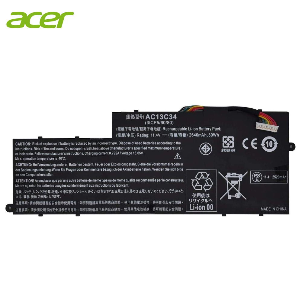 [ORIGINAL] Acer Aspire V3-111 Laptop Battery - AC13C34 11.4V  30Wh 2640mAh