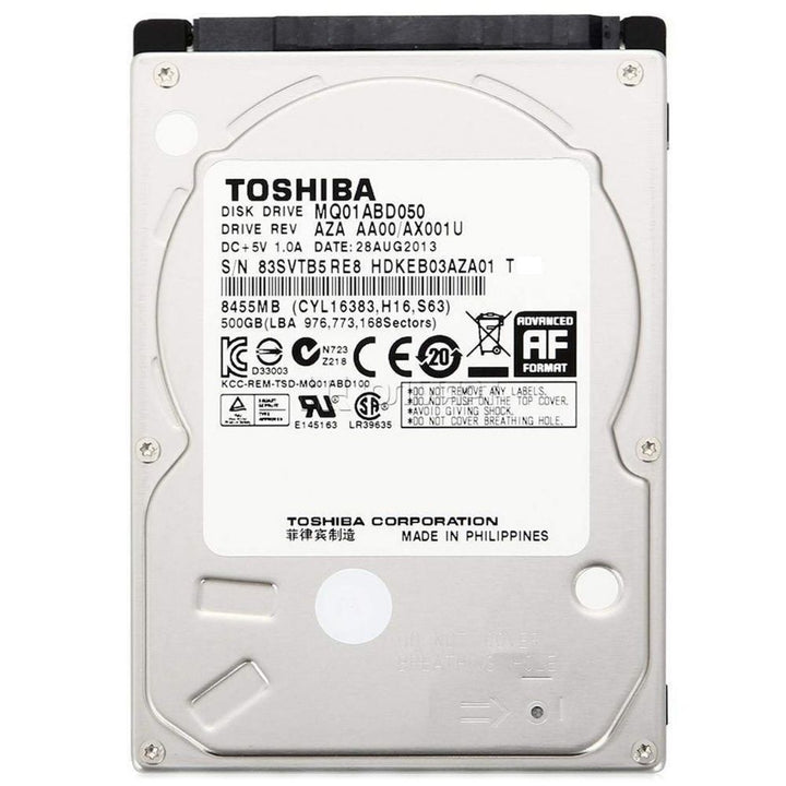 Toshiba 500 GB Laptop Internal Hard Drive 2.5 inch (MQ01ABD050V)
