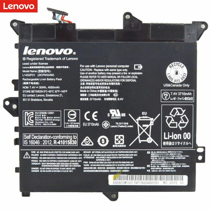 BUY [ORIGINAL] Lenovo Yoga 300-11IBR Laptop Battery - 7.4V 30Wh L14S2P21