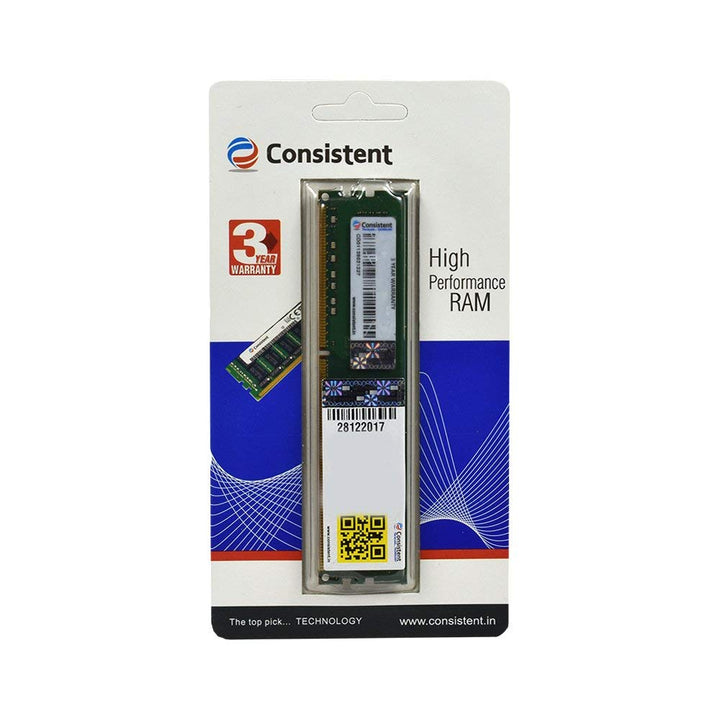 Consistent 2GB DDR3 Desktop RAM Memory For Cpu or Computer with 3 Year Warranty-1600MHz