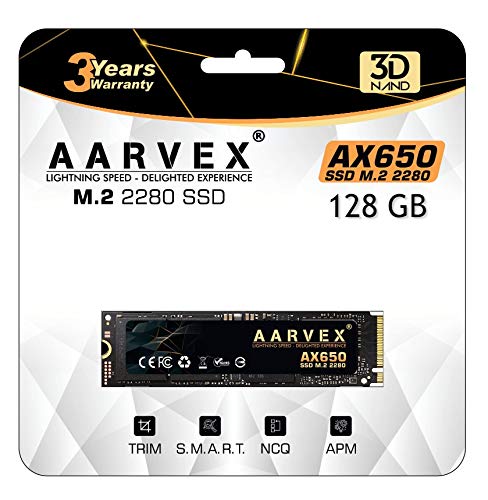 Aarvex M.2 128Gb-SSD- AX650-2280-SATA-6Gb/S Hard Disk,ssd hard disk,m2 ssd hard disk,128gb m2 ssd hard disk