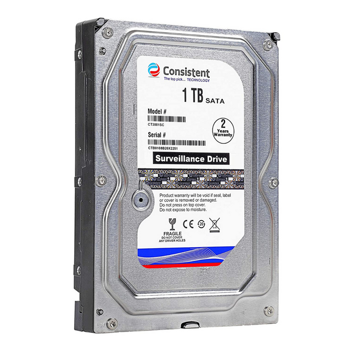Consistent Hard Disk for Desktop 1TB, 8MB Cache 5400RPM, SATA 3.0Gbs  IDEAL for PC Mac CCTV NAS DVR Raid and SATA Applications, 1YR Warranty