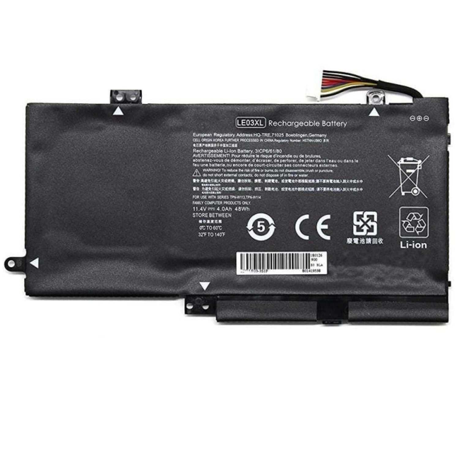 HP LE03XL Battery For LE03 Envy X360 M6-W 15-W: m6-w010dx m6-w101dx m6-w102dx m6-w103dx HP Pavilion X360 13-s000 13-s100 13-s099nr 15-bk010nr 15-bk152nr 15-bk000 HSTNN-PB6M TPN-W113 TPN-W114 UB60 UB6O YB5Q 796220-541 831 LE03048XL-PR Laptop Serie's