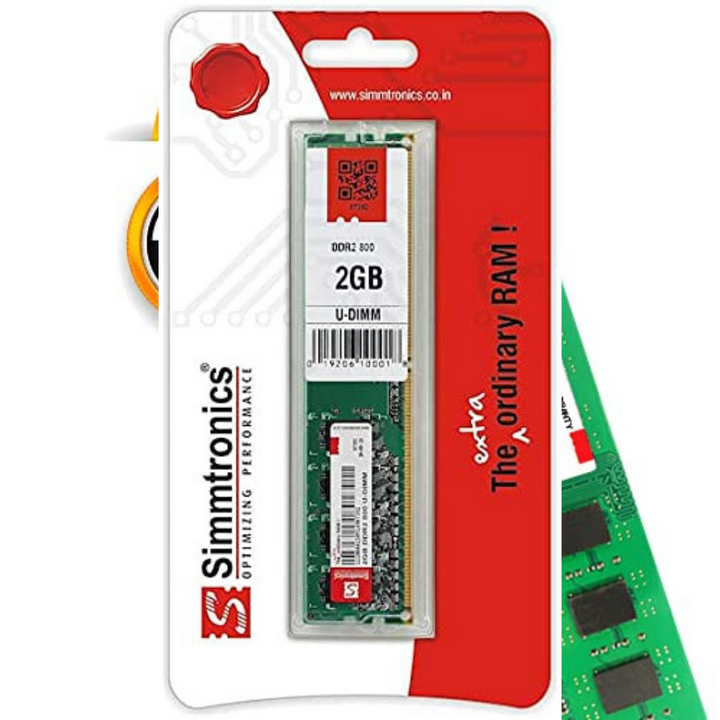 Simmtronics 2GB DDR2 800 Mhz Ram for Desktop PC Or Computer with 3 Year Warranty