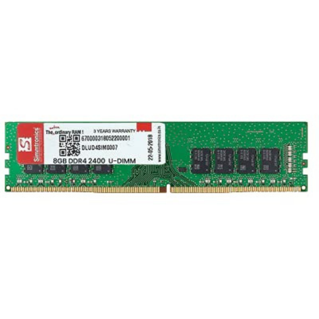 Simmtronics 8GB DDR4 Ram for Desktop with 3 Years Warranty (2400 Mhz) Desktop PC Computer