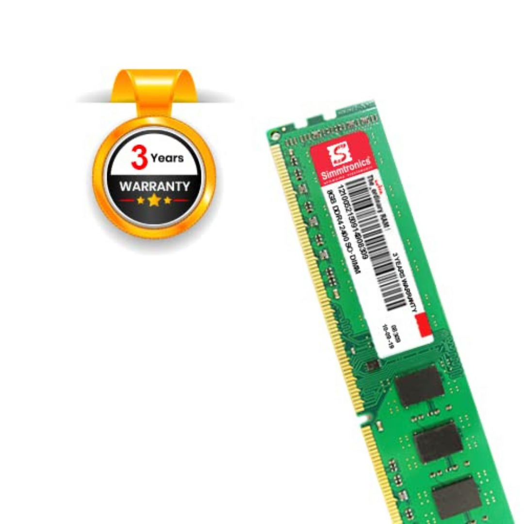 Simmtronics 8GB DDR4 Ram for Desktop with 3 Years Warranty (2400 Mhz) Desktop PC Computer