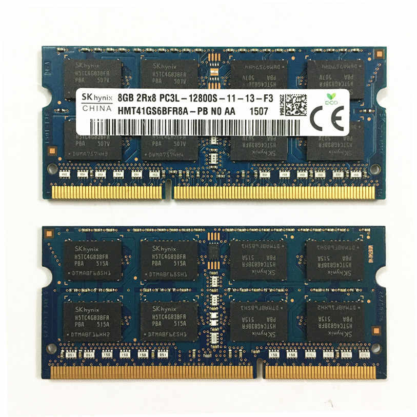 Sk Hynix 8gb 2rx8 Pc3l-12800s 1600mhz Laptop RAM Memory Hmt41gs6bfr8a-pb