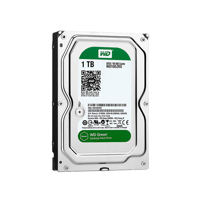 WD Green 1TB Desktop Hard Drive 3.5-inch SATA 6_ Power_ 64 MB Cache Internal Bare or OEM Drive IDEAL for PC Mac CCTV NAS DVR Raid and SATA Applications, 1YR Warranty (Green)