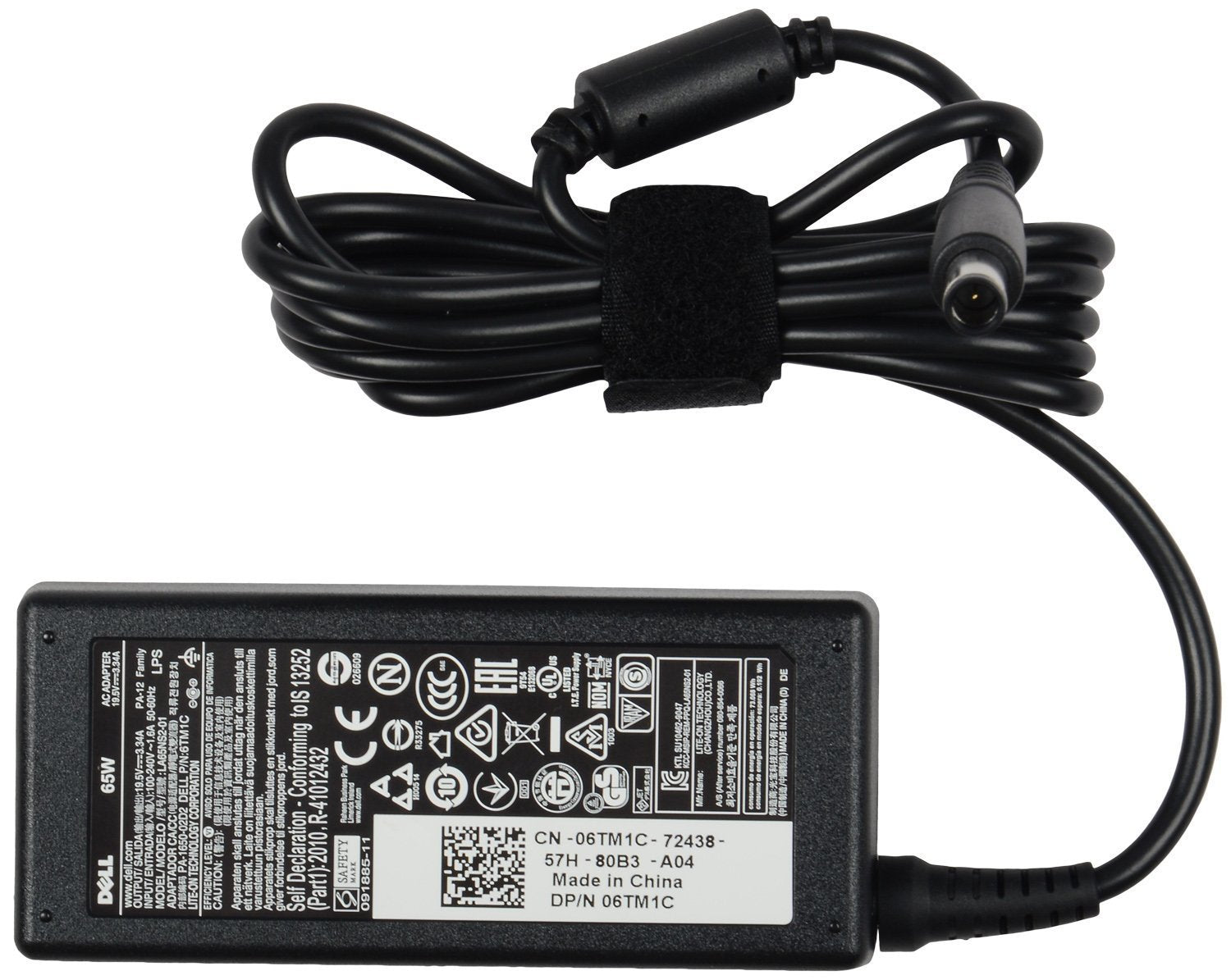 dell original 65w 19.5v adapter charger for inspiron 15 3521 inspiron 15r 5520 5537- Black
