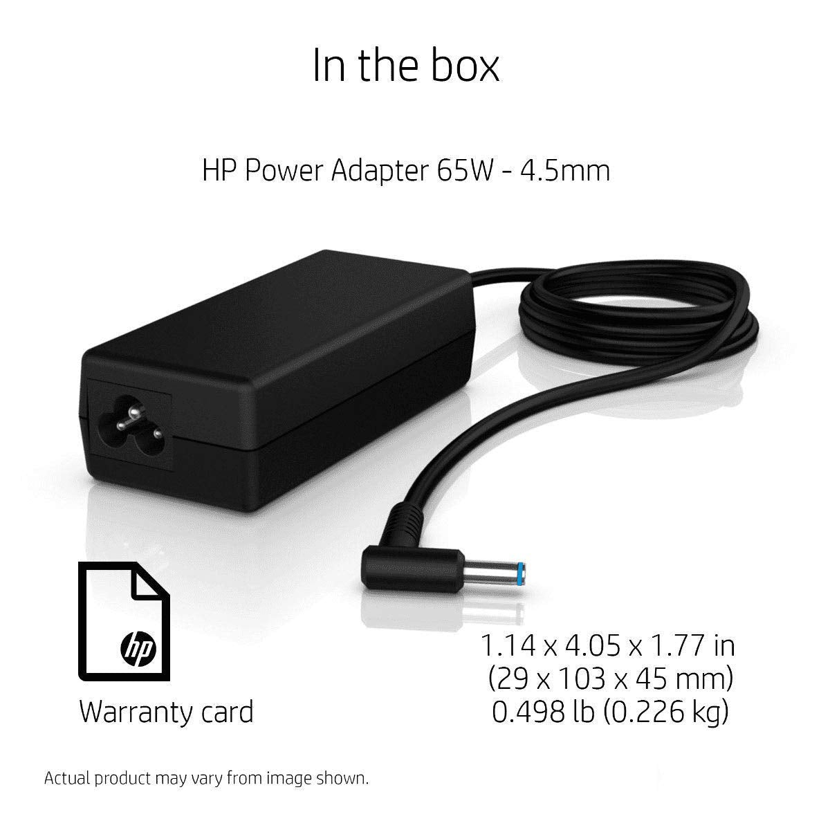 HP 65W Blue Pin 4.5mm, Adapter with 1 Year Brand Warranty